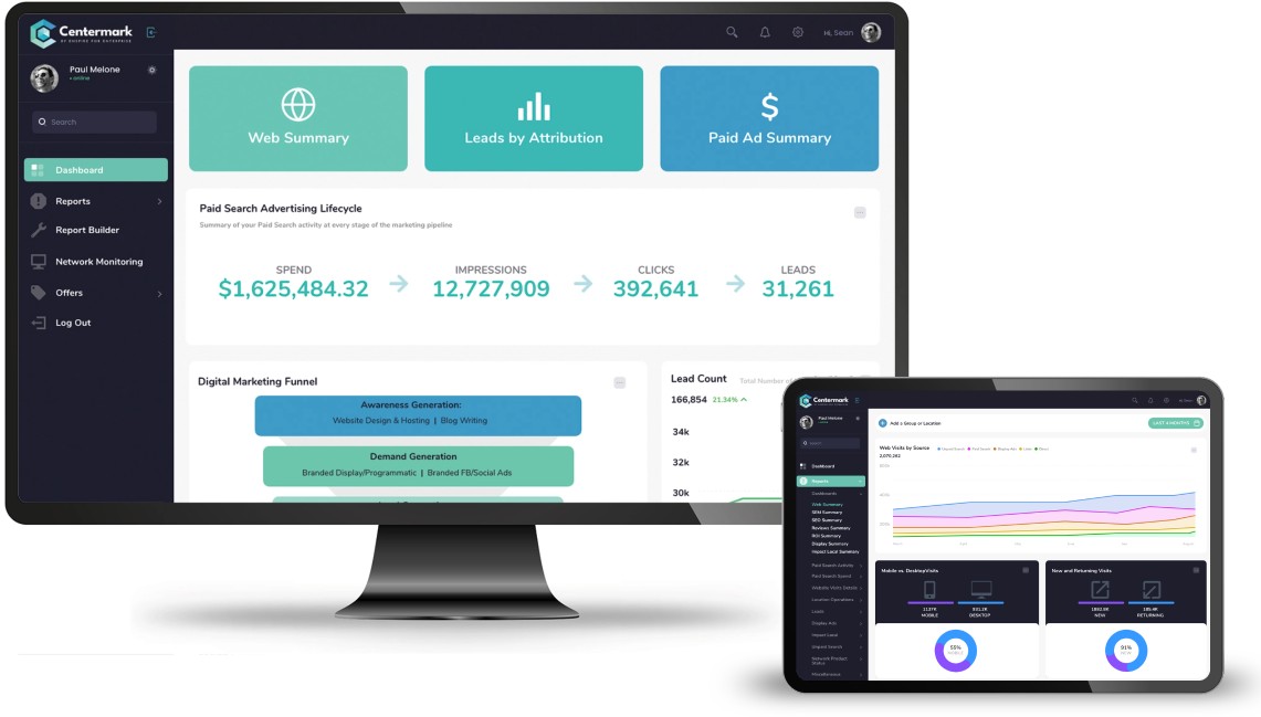 Centermark screen